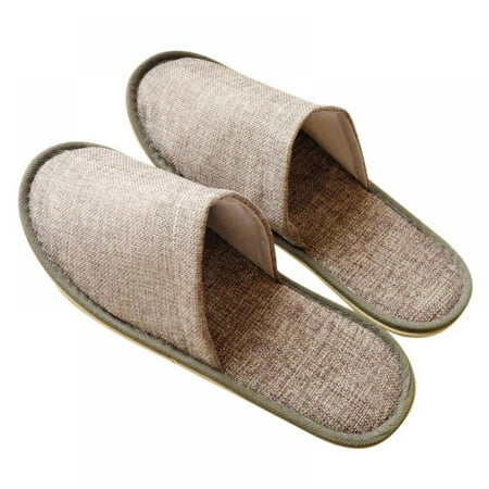 

Spa Slippers Cotton and hemp Closed Toe Slippers Fit Size for Men and Women for Hotel Home Guest Used Non-Slip Slippers