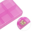 thumbnail image 3 of Unique Bargains 1 Pc Pill Case 6 Grid Clear Pill Box Pink, 3 of 6