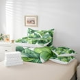 thumbnail image 5 of Palm Leaves Bedding Sets 7 Piece,Tropical Botanical Sheet Set With Comforter Full Size,Green Leaf Comforter Set Vegetation Plant Bed In A Bag Bedding Comforter Sets,Green White, 5 of 5