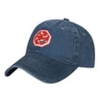 thumbnail image 3 of DouZhe Adjustable Washed Cotton Baseball Cap - Fish Koi Prints Vintage Dad Hat Unisex Sports Caps (Blue), 3 of 6