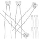 thumbnail image 1 of Rhinestone Hair Stick 10Pcs Silver with Smooth Edges Hair Accessories for Girls, 1 of 5