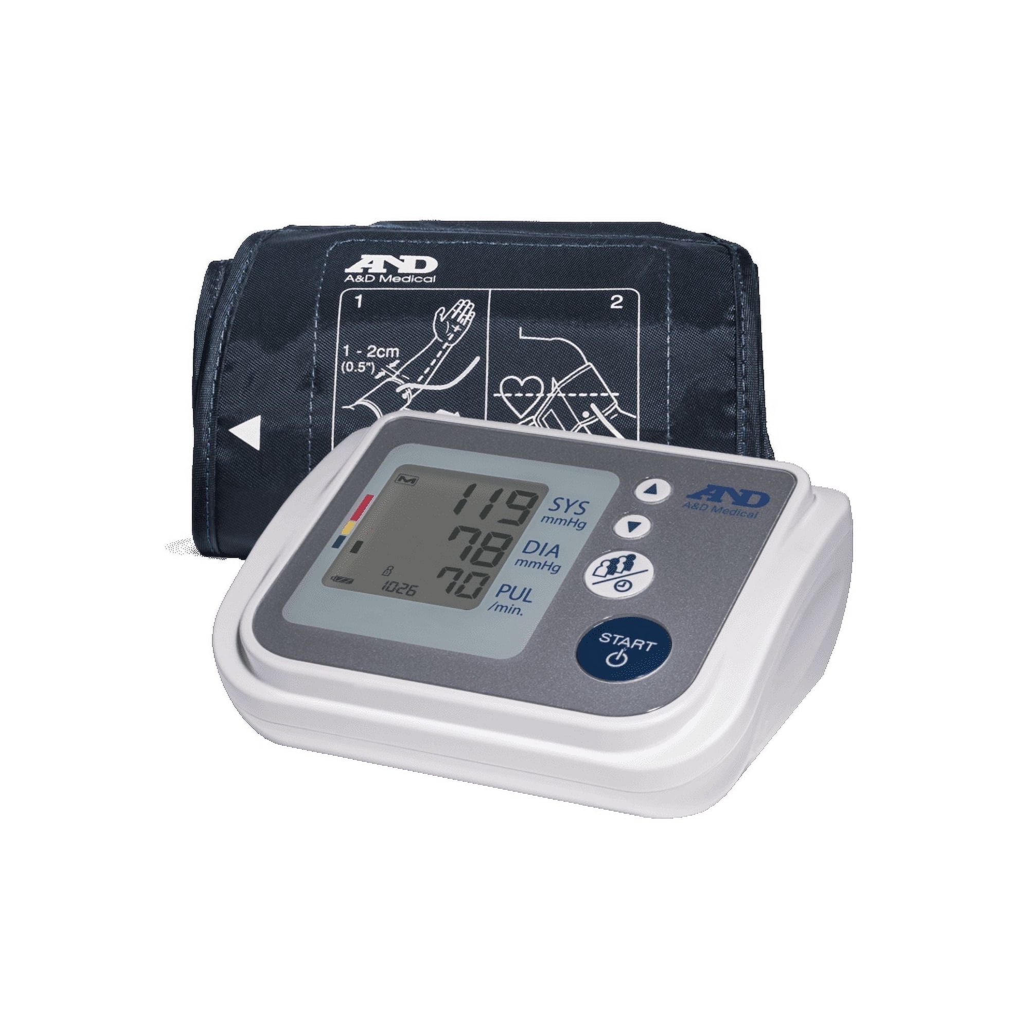 A&D Medical LifeSource Blood Pressure Monitor, Upper Arm, Wide Cuff, Digital (UA-767FAC)
