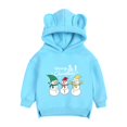 thumbnail image 4 of Otqutp Boys and Girls Long Sleeve Sweatshirt Fall and Winter Christmas Snowman Merry Christmas Print Thickened Hooded Sweater 0-12 Years(Blue,9-10 Years), 4 of 4