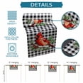 thumbnail image 7 of Table Runners 36 Inches Long Dress Scarves, Christmas Cardinal Bird Farmhouse Kitchen/Dining Table Runner, Short Coffee Tablerunners, White Black Plaid Pine Branch Snow 13x36 Inch, 7 of 7