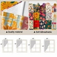 thumbnail image 3 of Spring Floral Kitchen Window Curtains, Swag Curtains Valance for Bedroom Living Room Bathroom, Vintage Plaid Summer Botanical Colorful Rod Pocket Window Curtain Block Drapes 2 Panels 36"x36", 3 of 9