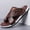 Brown, variant on Men Toe‑Loop Slide Sandals