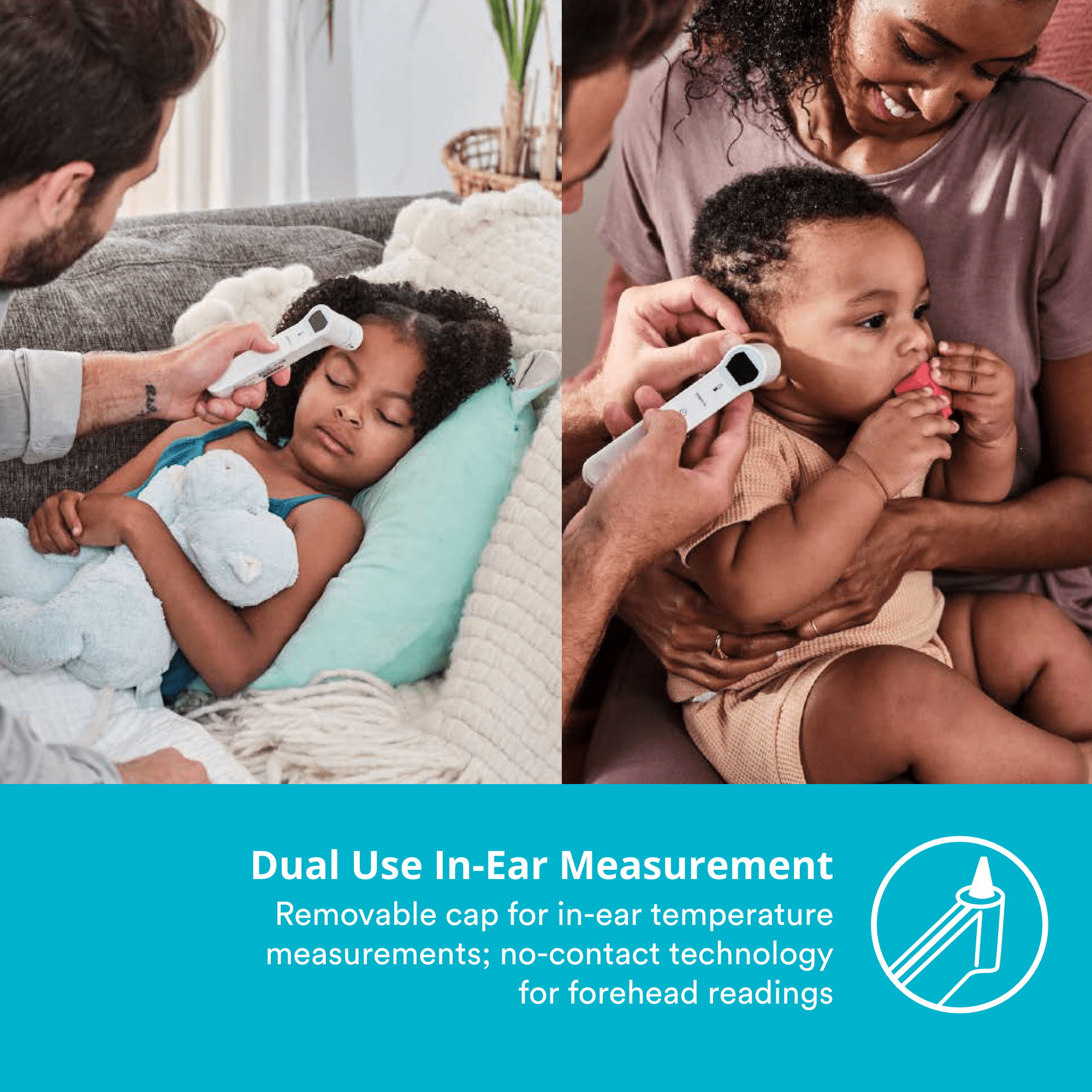 Homedics Infrared Ear/Forehead 500 Series Thermometer, No Touch, Easy to Use, Instant Results for All Ages
