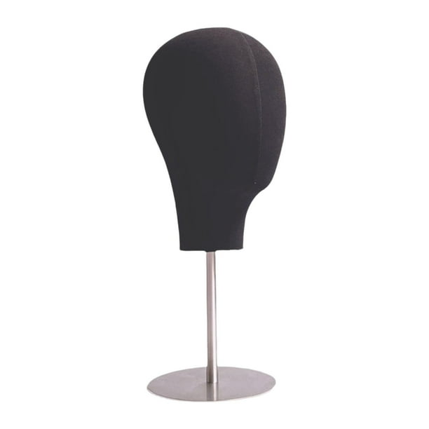 Modelo de cabeza de maniquí, pantalla resistente, sombreros para el cabello, postizos, soporte de exhibición para peluca negro
