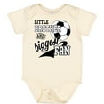 thumbnail image 3 of Inktastic Little Brother and Biggest Fan Soccer Player Boys Baby Bodysuit, 3 of 5