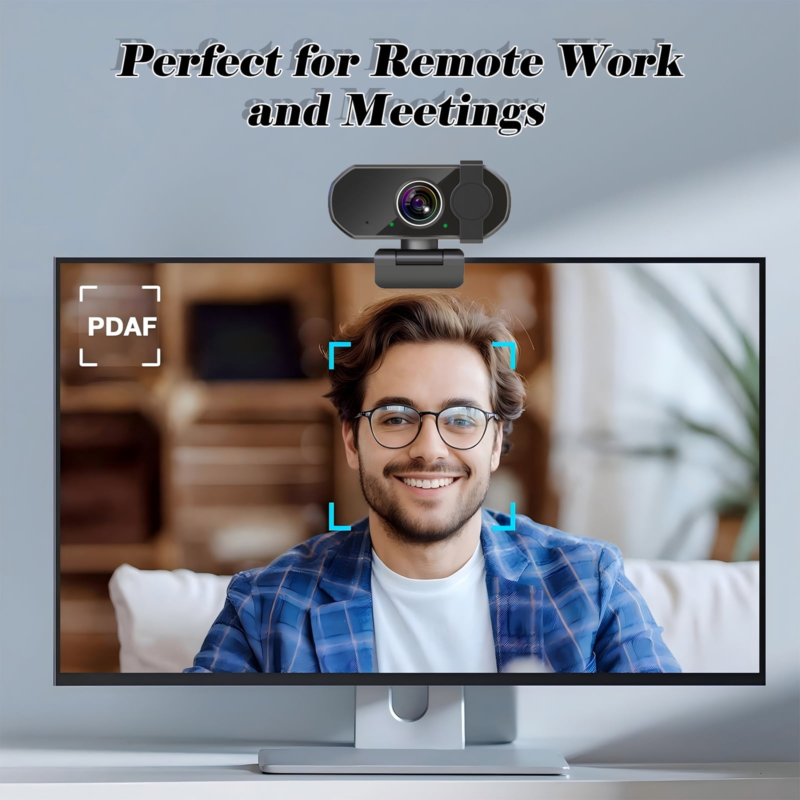 RONY 4K Webcam with Microphone, Plug & Play Computer Camera with Auto Focus and Noise - Cancelling