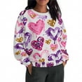 thumbnail image 7 of Vintage Tees for Women 2025 Cute Heart Print Long Sleeve Tunic Tops Casual Round Neck Long Sleeve Printed T-Shirt Top Dressy Casual Loose Blouses, 7 of 7