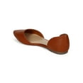 thumbnail image 3 of Breckelles CE02 Women Leatherette Pointy Toe D'orsay Classic Slip On Flat, 3 of 5