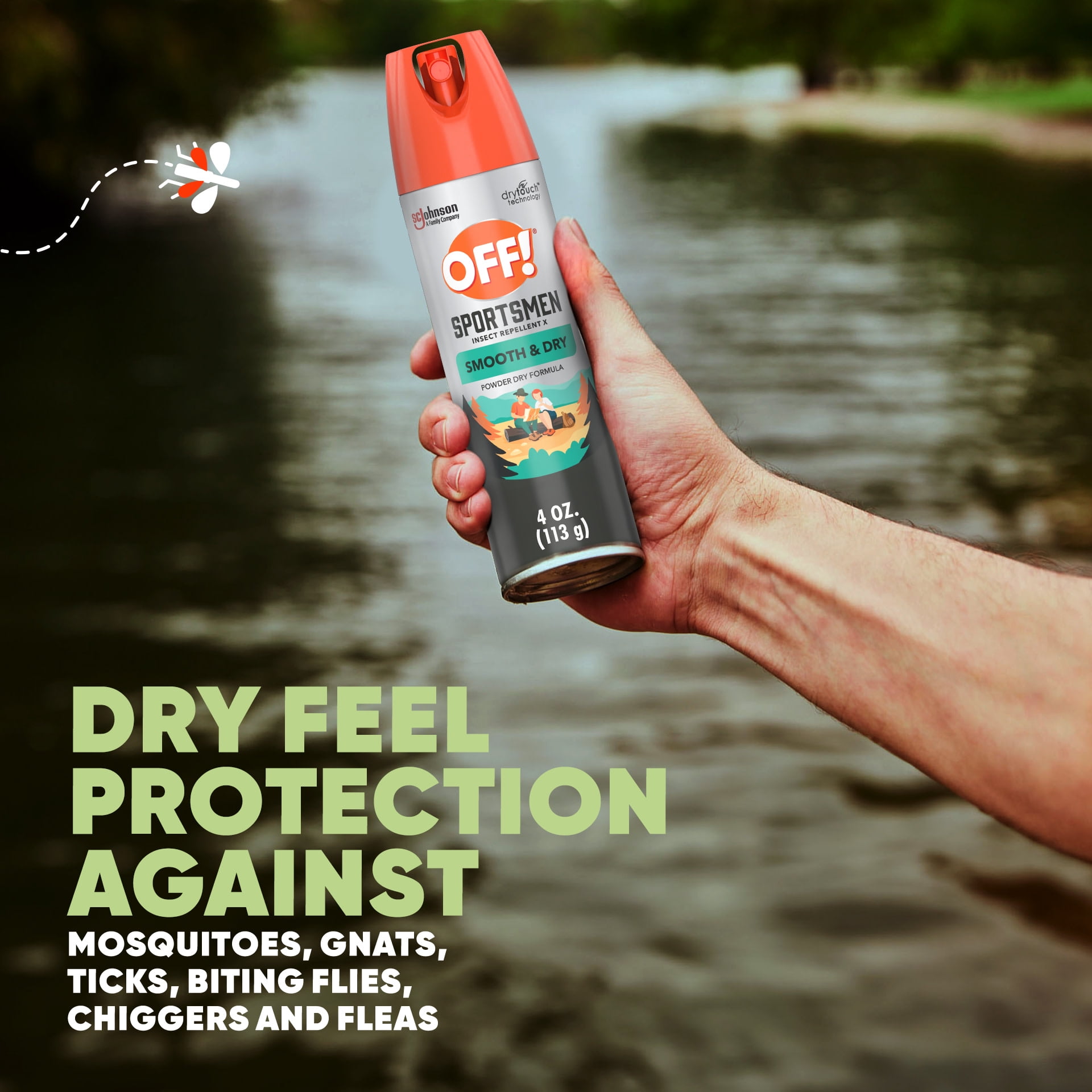 (4 pack) OFF! Sportsmen Insect Repellent X, Smooth & Dry Bug Repellent, 15% DEET Formula, 4 Ounces