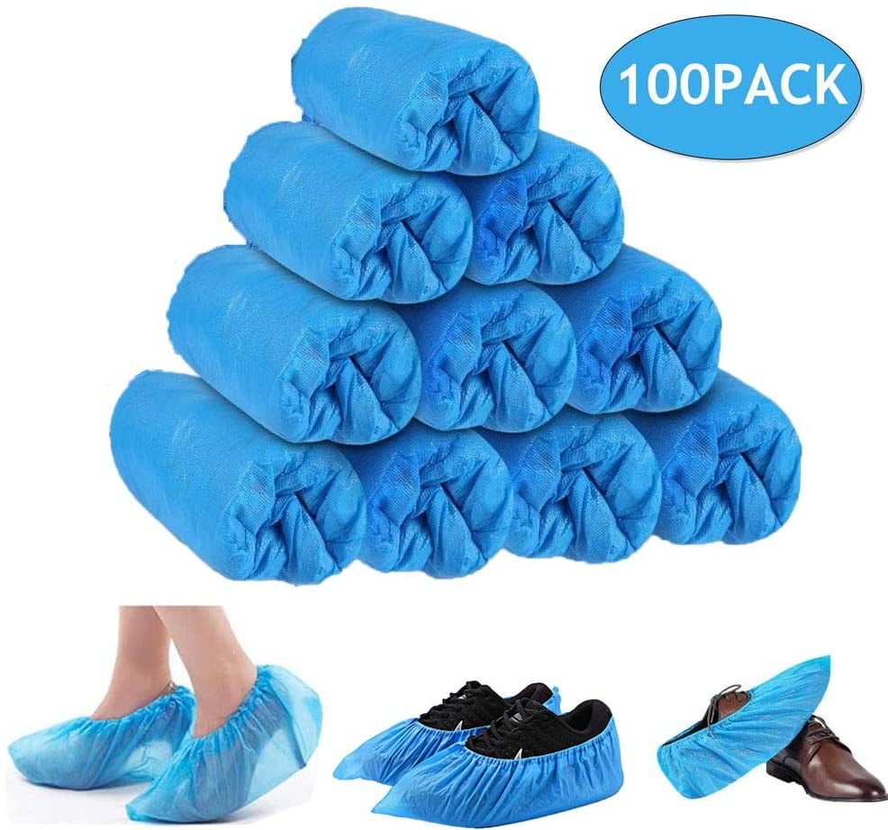 Medical Blue Shoe Cover Non Slip Disposable Floor Protectors ONE SIZE 100PCS 