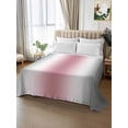 thumbnail image 2 of Pink Grey White California King Size Flat Sheet, Wrinkleproof & Fadeproof Cooling Flat Bed Sheet Only, Farmhouse Ombre Color Modern Simple Breathable Soft Bedding Top Sheets 108 x 98 Inches, 2 of 8