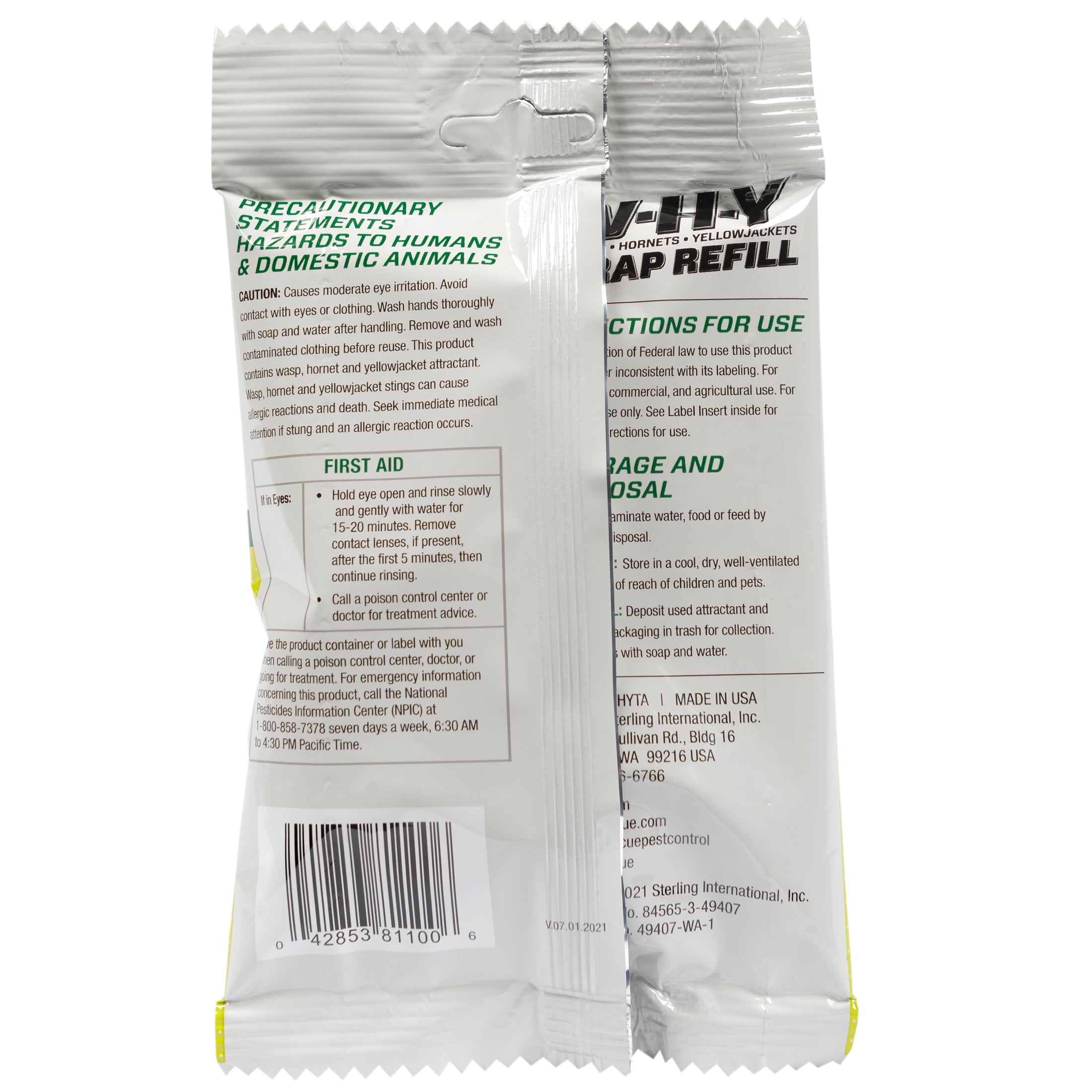 (2 pack) RESCUE! Non-Toxic Wasp, Hornet, Yellowjacket Trap (WHY Trap) Attractant Refill - 2 Week Refill