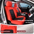 thumbnail image 3 of 2017 for SUBARU FORESTER Seat Cover, Waterproof PU Leather Full Set of 5 Seats Wear Resistance Suitable for All Seasons, Red Car Seat Covers, Pet Car Seat Covers, 3 of 9
