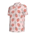 thumbnail image 2 of Balery Strawberry And Flowers Printed Men’s Short Sleeve Polo Shirt, Midweight Men's Shirt,Golf Polo shirts -, 2 of 9
