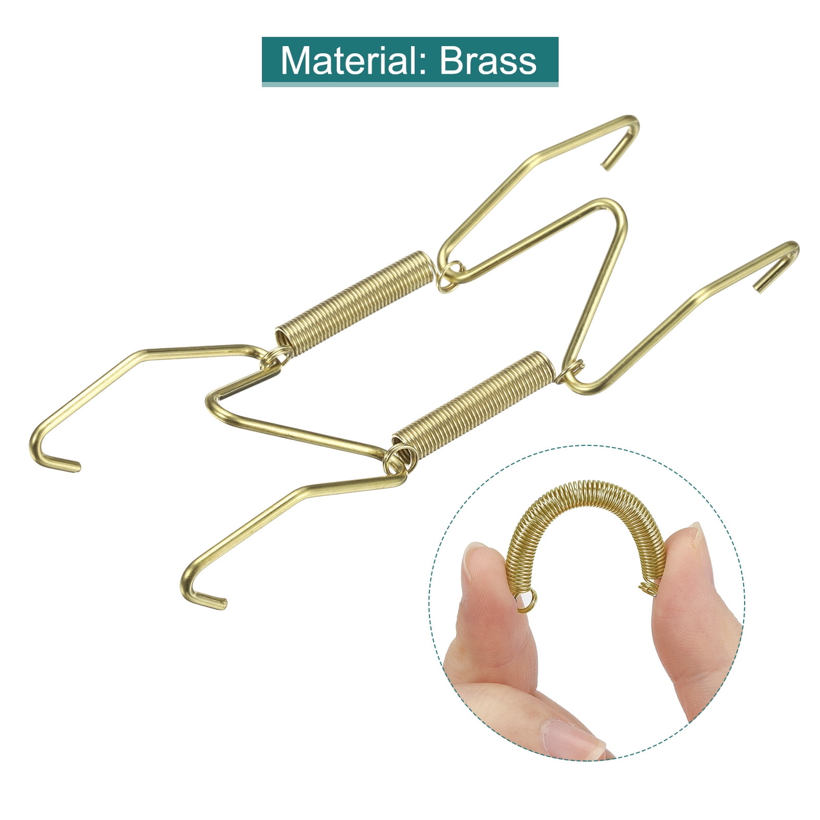 Unique Bargains 10Pcs Invisible Wall Plate Hangers for Plates and Artwork Display Gold