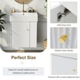 thumbnail image 4 of OUDOSPRS Modern Floating Bathroom Vanity with Ceramic Basin, 21.6 Inch, Right Side Storage, Space Saving Design, 4 of 9