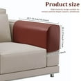 thumbnail image 2 of Jokapy PU Leather Armrest Covers Stretch Arm Covers Slipcovers for Recliner Sofa, Set of 2, Wine Red, 2 of 11