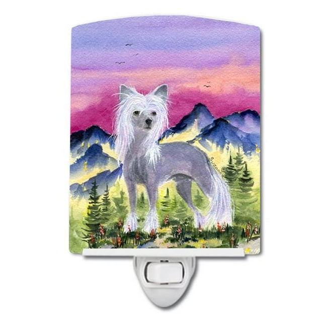 Carolines Treasures SS8326CNL Chinese Crested Ceramic Night Light, 6x4x3, Multicolor