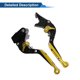 thumbnail image 5 of Palancas de freno y embrague cortas y largas para Kawasaki VERSYS 650 2015-2023, palanca de freno ajustable de motocicleta, aleación de aluminio, mango negro con extremo dorado, 5 of 6