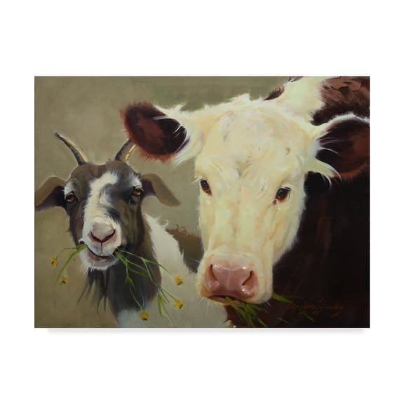 Trademark Fine Art 'Farm Pals I' Canvas Art by Carolyne Hawley