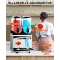 thumbnail image 4 of Dranite Dual 15L Commercial Slushy Machine - Frozen Drink Maker for Slush, Margaritas, Smoothies, 4 of 11