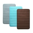 thumbnail image 2 of PiccoCasa 24"x16" Memory Foam Bath Mat Non-Slip Kitchen Rug, Gray, 2 of 6