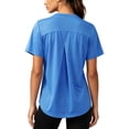 thumbnail image 3 of NELEUS Womens Workout Tops UPF 50+ Short Sleeve Shirts for Athletic Yoga Running Loose Fit Quick Dry T-Shirts,Light Blue,US Size M, 3 of 5