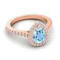 thumbnail image 3 of Diamond-Capitals 1.35 Ct Stylish Natural Diamond Aquamarine Gemstone Bridal Ring for Women 14K Rose Gold Size 6, 3 of 8