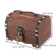 thumbnail image 6 of Piggy Bank, Wooden Money Storage Box Treasure Chest Piggy Bank Handmade Jewelry Organizer, 6 of 8