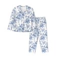 thumbnail image 1 of Fotbe Rose Flowers Conjunto de Pijama de Manga Larga para Mujer con Estampado, Ropa de Dormir de 2 Piezas, Conjunto de Casa Suave y Cómodo con Bolsillos-XX-Large, 1 of 7