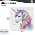 thumbnail image 4 of Stupell Industries Contemporary Enchanted Rainbow Mane Unicorn Canvas Art, 30 x 30, by Creative Studio, 4 of 8
