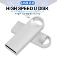 thumbnail image 2 of Nuevo Usb Fash Drive 64GB 32GB 16GB 8GB 4GB pen drive флешка flash drive impermeable plata u disco memoria cel usb stick regalo Tan Jianjun unisex, 2 of 2