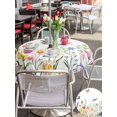 thumbnail image 6 of Outdoor Tablecloth with Umbrella Hole Zipper Wildflowers Round Tablecloth 54" Waterproof Outside Table Cloth Spring Country Tulip Butterfly Floral Leaf Patio Table Cover Tablecloths for Picnic Party, 6 of 8