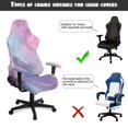 thumbnail image 6 of Xixirimido Gaming Chair Covers with Armrest Covers 4Pcs Stretch Game Computer Office Chair Slipcovers Rotating Armchair Protective Cover, Pink Marble, 6 of 8