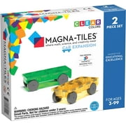 Magna-Tiles Cars Expansion Set, The Original Magnetic Building Tiles For Creative Open-Ended Play, Educational Toys For Children Ages 3 Years   (2 Pieces)