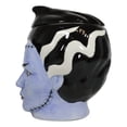 thumbnail image 4 of Ceramic Ghastly Mrs Frankenstein The Bride Zombie Skull Cookie Jar Halloween, 4 of 9