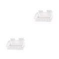 thumbnail image 1 of Toystoory Estante de almacenamiento Estante de baño sin perforaciones Inodoro de plástico Tocador de baño Cesta de almacenamiento para colgar 27x11x9cm 2piezas, 1 of 6