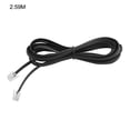 thumbnail image 2 of RJ12 6P6C Telephone Handset Receiver Extension Line Wire Cable Black 2.59M Long, 2 of 2