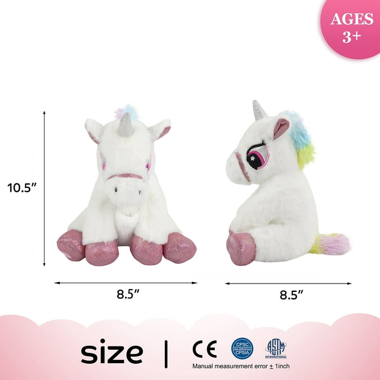 Glow Unicorn Light Up Stuffed Animal Soft LED Horse Plush Toy, 17'', Houwsbaby