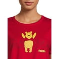 thumbnail image 4 of Disney Winnie the Pooh Women's Line Up Short Sleeve Tie Front Fashion T-Shirt, 4 of 5