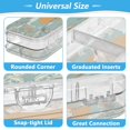 thumbnail image 4 of Plastic Pencil Box Large Capacity Pencil Boxes Clear Boxes with Snap-Tight Lid Stylish Office Supplies Storage Organizer Box Cow Skull and Moon Pattern, 4 of 7