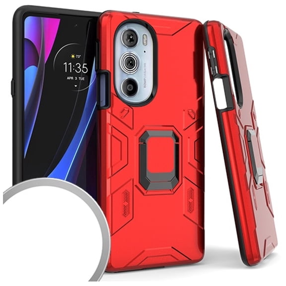 For Motorola Edge  Edge Plus 2022 XT2201DL Advanced Cover Phone Case   Tempered Glass - Red