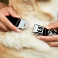thumbnail image 2 of GM General Motors Pet Collar, Dog Collar Metal Seatbelt Buckle, H2 Black Silver Logo Repeat, 16 to 23 Inches 1.5 Inch Wide, 2 of 9