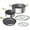 Gold, variant on FogDream 5pcs Nonstick Cookware Set, Tri-Ply Stainless Steel ,9.5in Fry Pan, 5-Quart Soup Pot & 2.3-Quart Sauce Pan,Dishwasher & Oven Safe, Induction Compatible, Gold