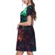 thumbnail image 2 of Balery Red And Green Carnation Vestidos sueltos de manga corta para mujer, vestidos de verano 2025, vestidos casuales de corte A con vuelo., 2 of 6