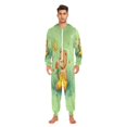 thumbnail image 2 of IAUYY Unisex Adult Onesie Pajamas Ultra-Soft Crystal-Soft Fabric, Halloween Adult Onesie Pajamas Adults,With a Zipper Plus Size Onesie Pajamas, Yellow Work Pants, 2 of 7